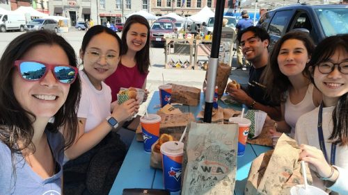 The lab goes to A&W to raise funds for the MS society