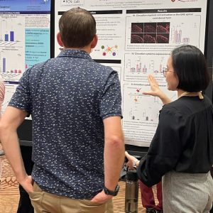 Vina presenting her poster