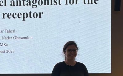 Golnar presenting at her exit seminar