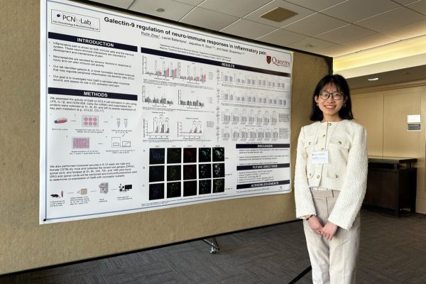 Ruilin at her poster