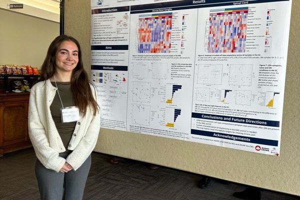 Christina at her poster