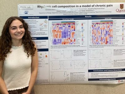Christina at her poster