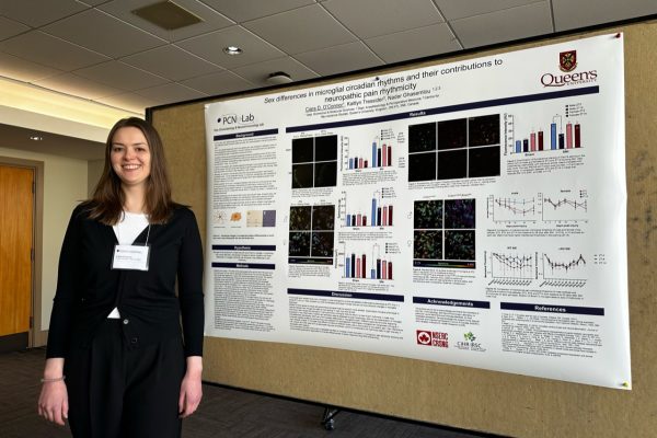 Ciara at her poster