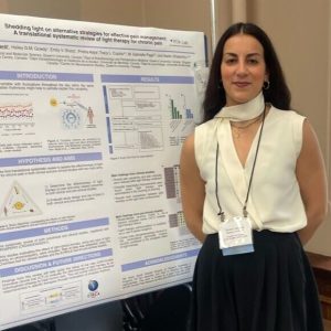 Doriana at her poster