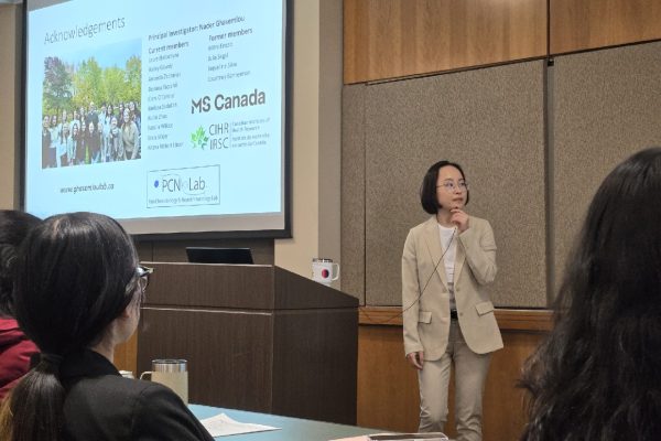 Vina giving a talk